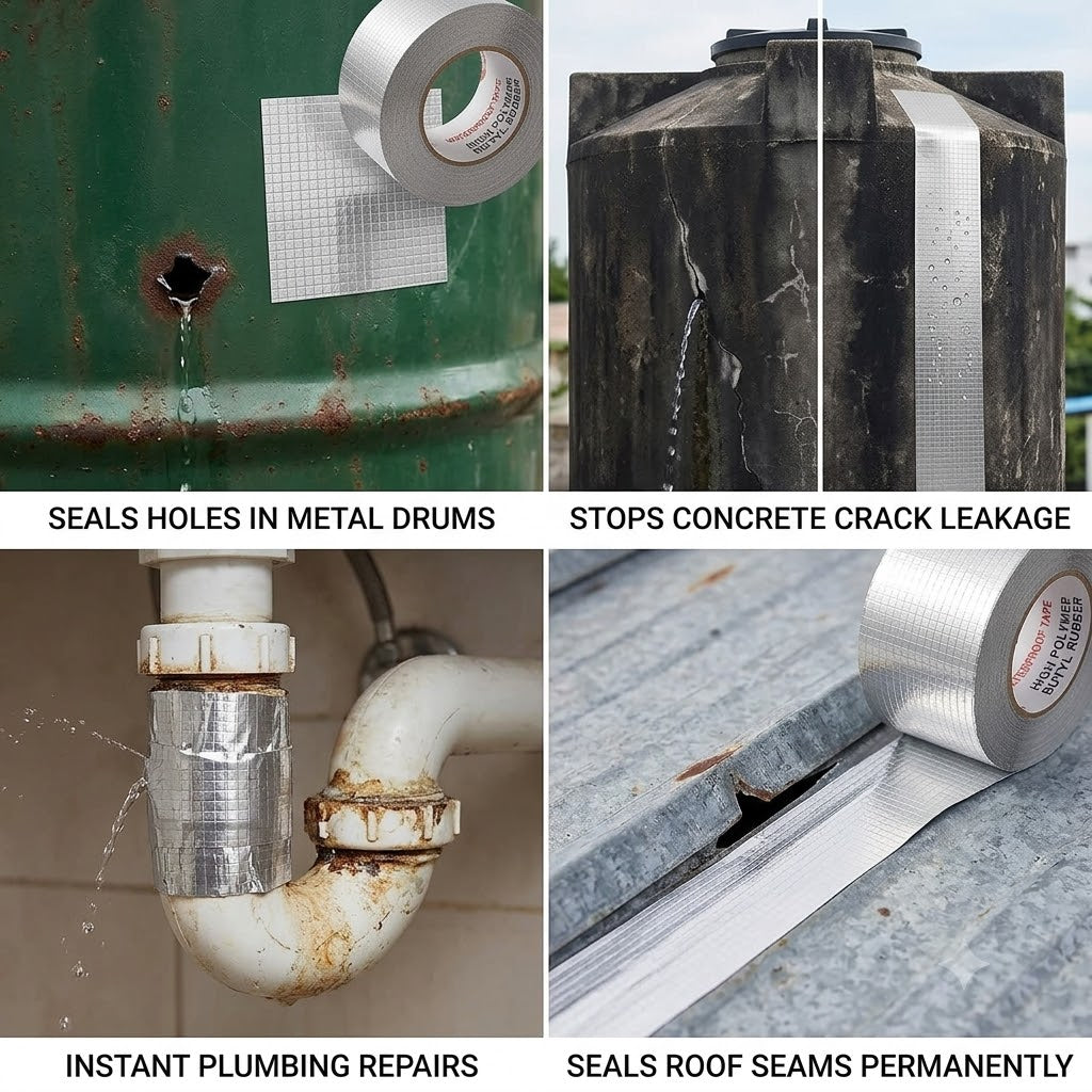 High Polymer Butyl Waterproof Tape | Heavy Duty Leakage Stop Tape for Water Tank, Roof & Window Crack