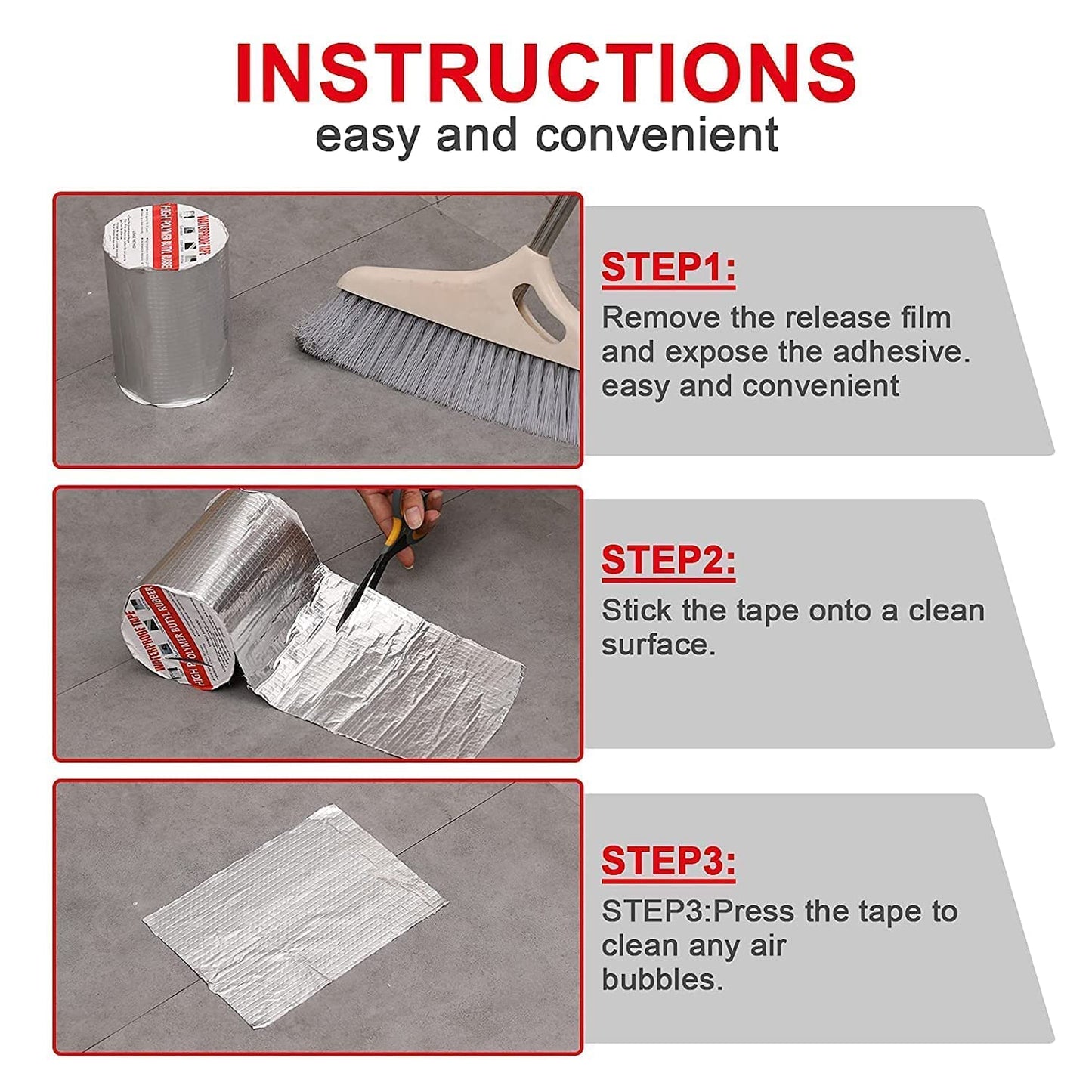 High Polymer Butyl Waterproof Tape | Heavy Duty Leakage Stop Tape for Water Tank, Roof & Window Crack