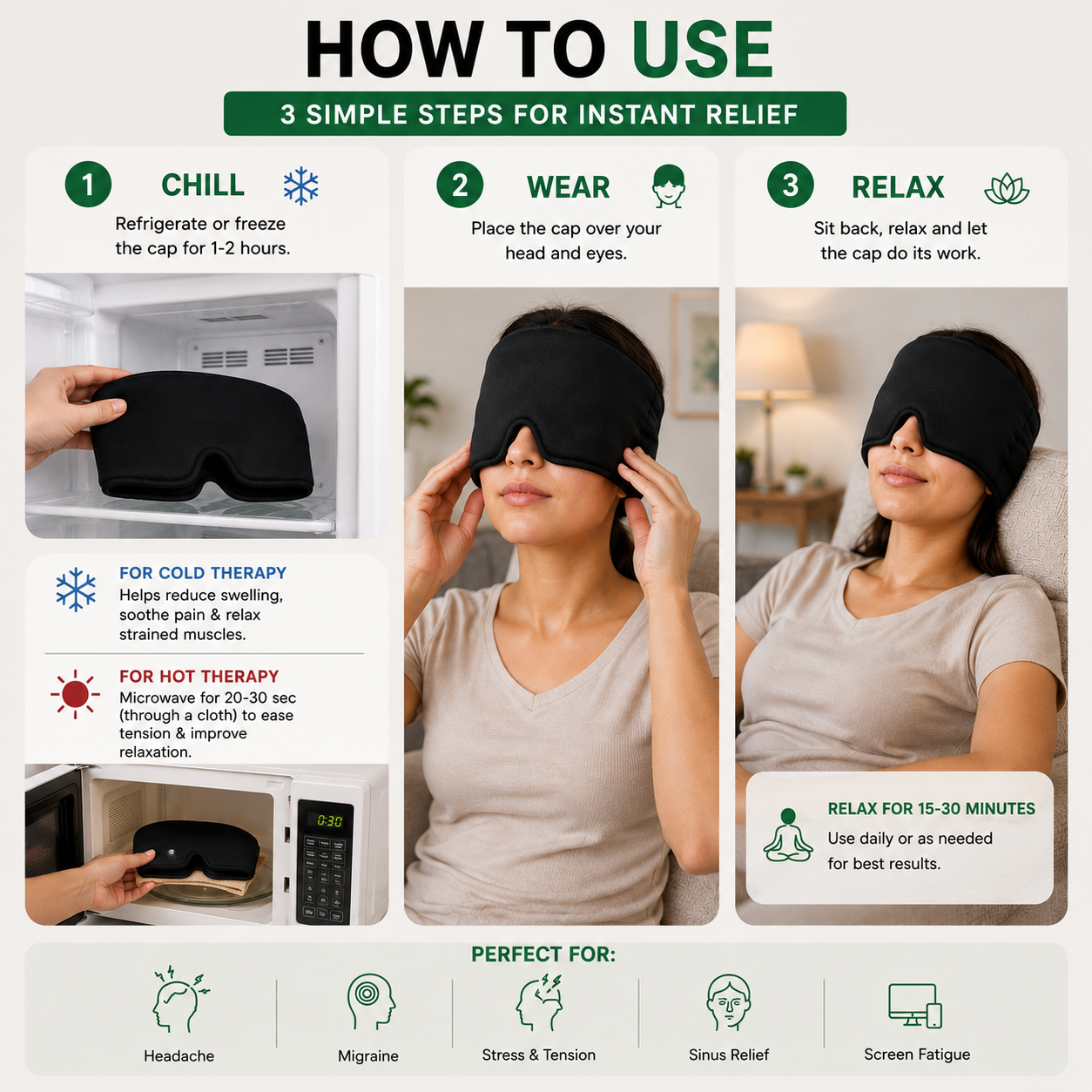 Migraine Relief Cap